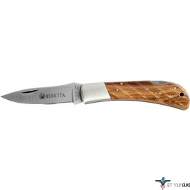 BERETTA KNIFE MULTI-USE HUNTING LOCK BACK CHECKER WOOD