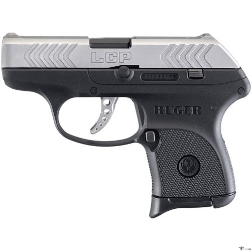 RUGER LCP .380ACP 6-SHOT FS BLACK FRAME STAINLESS SLIDE