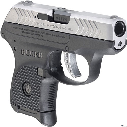 RUGER LCP .380ACP 6-SHOT FS BLACK FRAME STAINLESS SLIDE